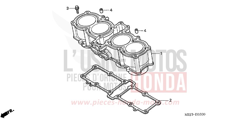 CYLINDRE de CB1300 PEARL FADELESS WHITE (NH341) 2003