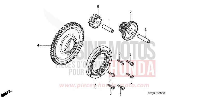 EMBRAYAGE DE DEMARRAGE de CB1300 PEARL FADELESS WHITE (NH341) 2003