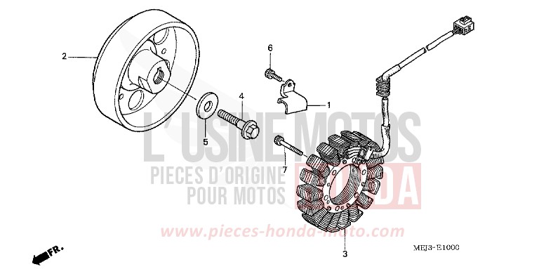 GENERATRICE de CB1300 PEARL FADELESS WHITE (NH341) 2003
