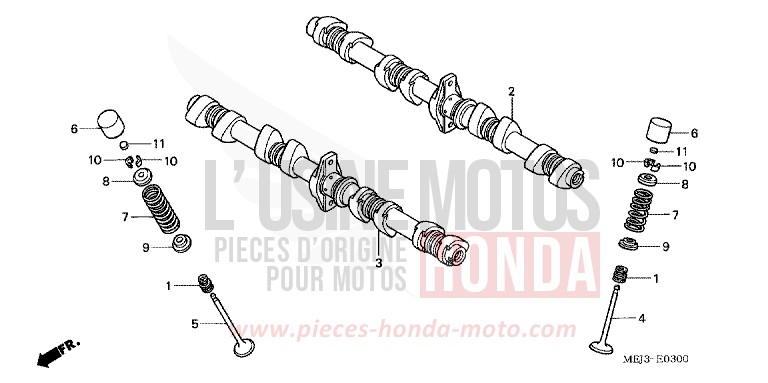 ARBRE A CAMES/SOUPAPE de CB1300 FORCE SILVER METALLIC (NH411) 2003