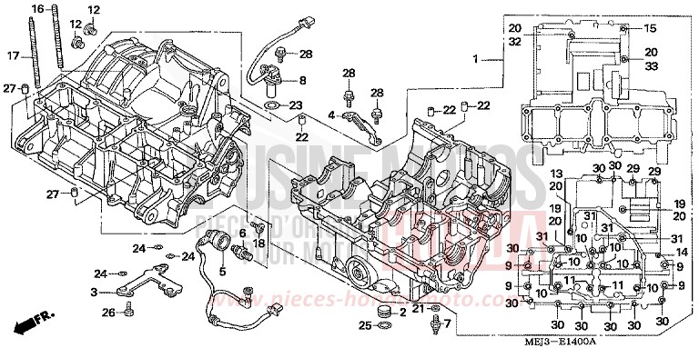 CARTER MOTEUR de CB1300 FORCE SILVER METALLIC (NH411) 2003
