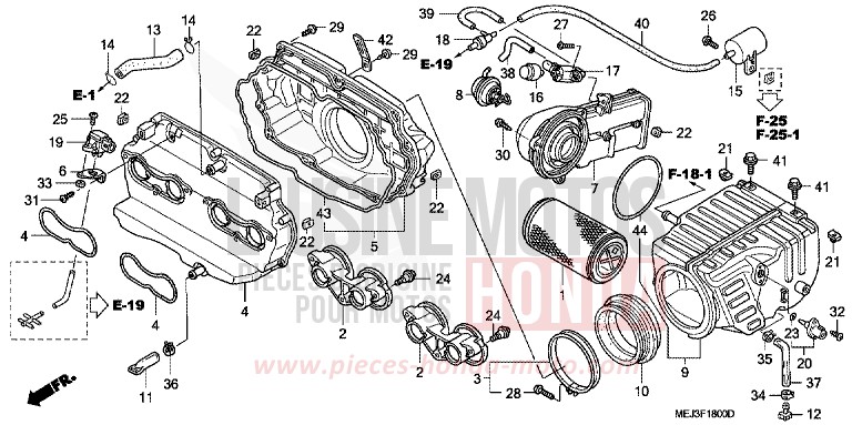 FILTRE A AIR de CB1300 FORCE SILVER METALLIC (NH411) 2003