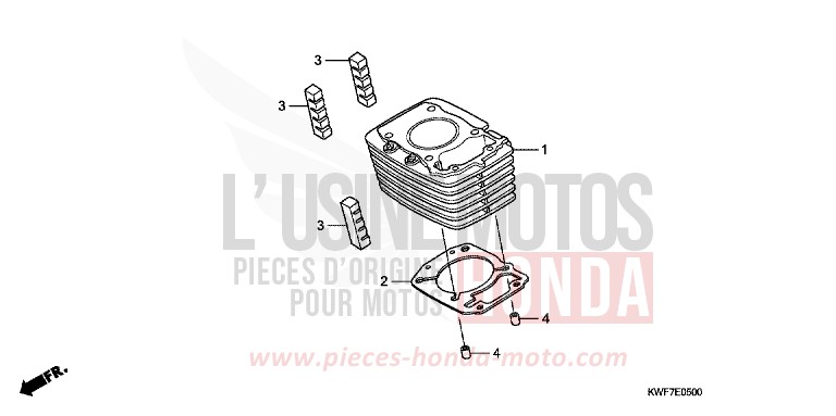 CYLINDRE de CBF125 SPORTS RED (R321) de 2009
