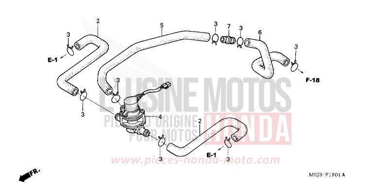 COMMANDE INJECTION D'AIR SOUPAPE de CB1300S PEARL FADELESS WHITE (NH341K) de 2005