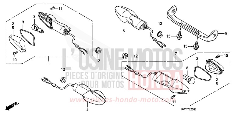 CLIGNOTANT de CBF125 SPORTS RED (R321) de 2009