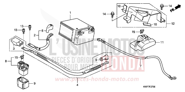 BATTERIE de CBF125 SPORTS RED (R321) de 2009