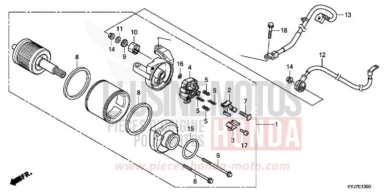 MOTEUR DE DEMARRAGE de CBR250R ASTEROID BLACK METALLIC (NHA35) de 2011