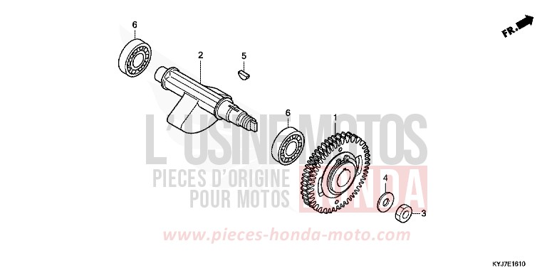 ARBRE DE BALANCIER de CBR250R ASTEROID BLACK METALLIC (NHA35) de 2011