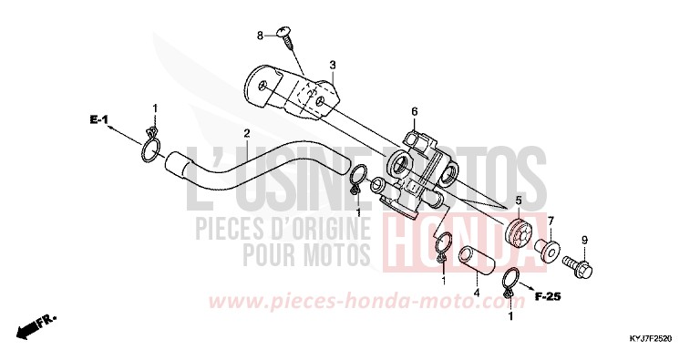 ELECTROVANNE INJECTION D'AIR de CBR250R PEARL SPENCER BLUE (PB308) 2011