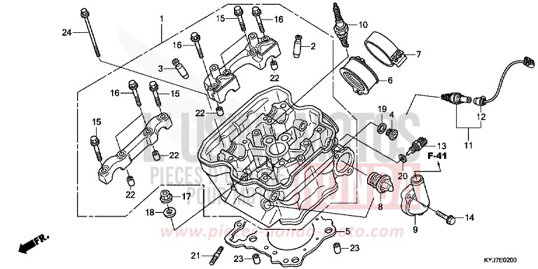 CULASSE de CBR250R NOIR (NH1) de 2013