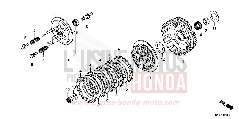 EMBRAYAGE de CBR250R NOIR (NH1) 2013