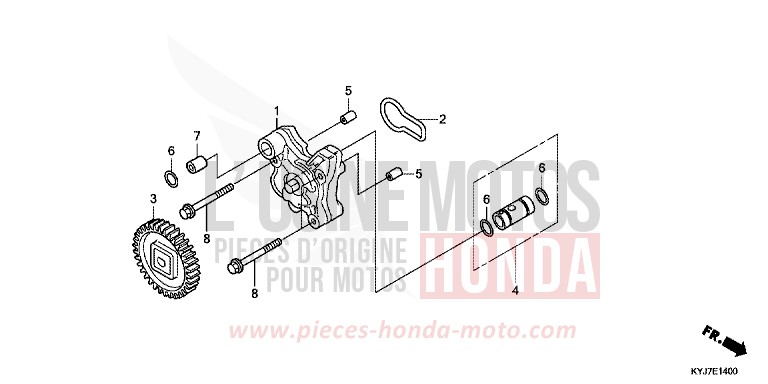 POMPE A HUILE de CBR250R NOIR (NH1) de 2013
