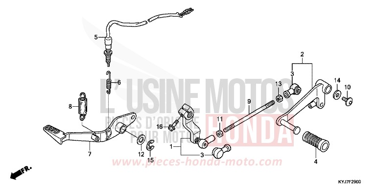 PEDALE de CBR250R PEARL HIMALAYAS WHITE (NHA87) 2013