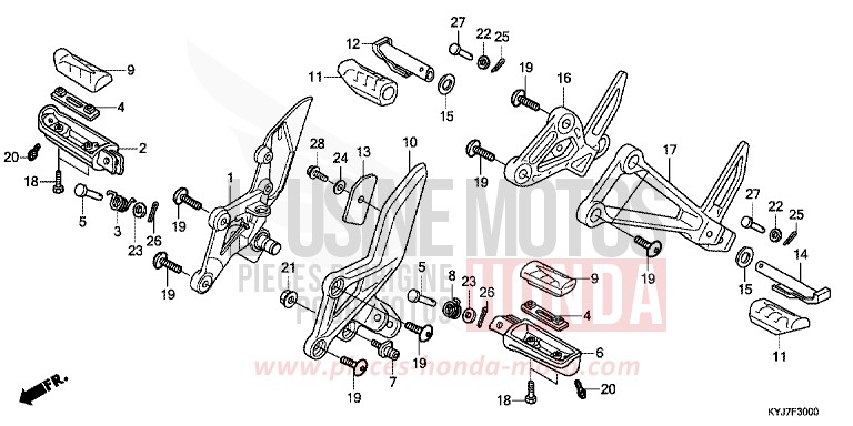 MARCHE de CBR250R NITRIC ORANGE (YR271) 2013