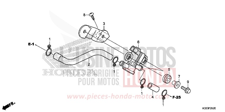 ELECTROVANNE INJECTION D'AIR de CBR300R NOIR (NH1) 2015