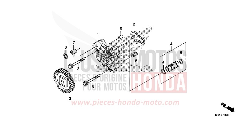 POMPE A HUILE de CBR300R MILLENNIUM RED (R263) de 2015