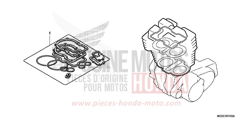 TROUSSE DE JOINT A de CB500F MAT GUNPOWDER BLACK METALLIC (NH436X) 2015