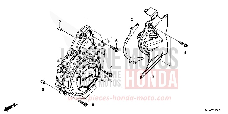 COUVERCLE DE GENERATEUR C.A. de CB500F ROSS WHITE (NH196) de 2016