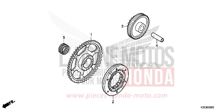 EMBRAYAGE DE DEMARRAGE de CBR300R NOIR (NH1) de 2016