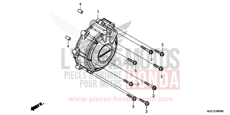 COUVERCLE DE GENERATRICE de CB650F PEARL HIMALAYAS WHITE (NHA87) de 2014