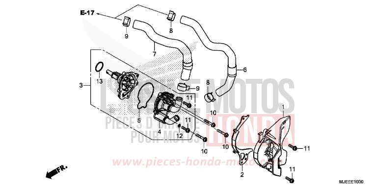 POMPE A EAU de CB650F SWORD SILVER METALLIC (NHA95) de 2014