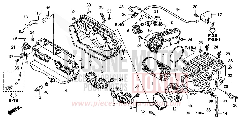 FILTRE A AIR de CB1300S DARKNESS BLACK METALLIC (NH463F) de 2007