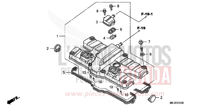 COUVERCLE DE CULASSE de CB1300S PEARL FADELESS WHITE (NH341KF) de 2007