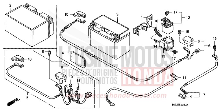 BATTERIE de CB1300S PEARL FADELESS WHITE (NH341KF) 2007