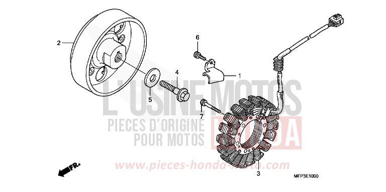 GENERATRICE de CB1300S PEARL SUNBEAM WHITE (NHA66KF) de 2008