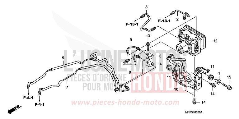 MODULATEUR ABS de CB1300S PEARL SUNBEAM WHITE (NHA66KF) de 2008