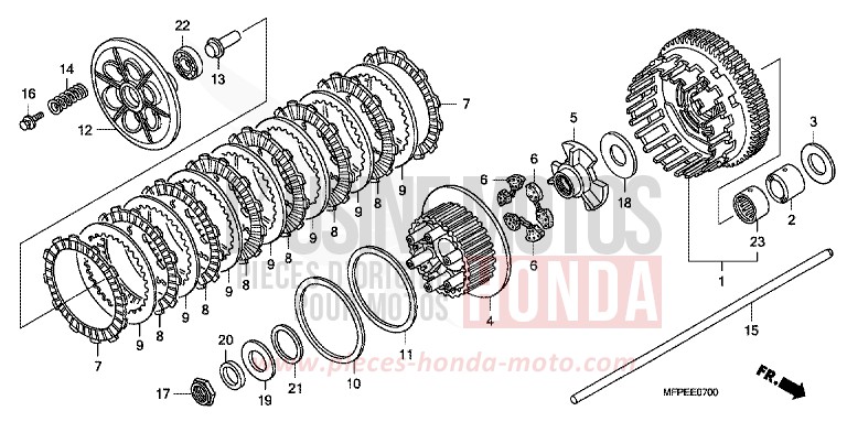 EMBRAYAGE de CB1300S GRAPHITE BLACK (NHB01EB) de 2010