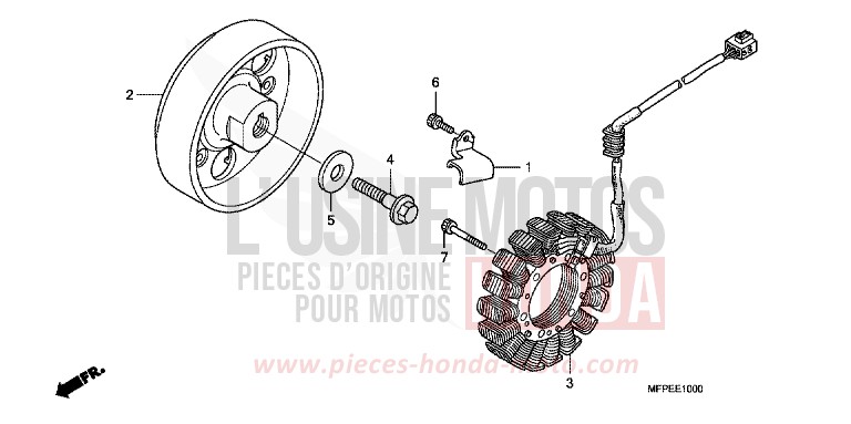GENERATRICE de CB1300S GRAPHITE BLACK (NHB01EB) de 2010