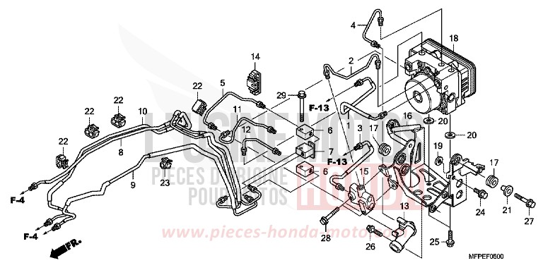 MODULATEUR ABS de CB1300S GRAPHITE BLACK (NHB01EB) de 2010