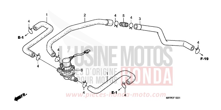 AIR INJECTION CONTROLVALVE de CB1300S GRAPHITE BLACK (NHB01EB) de 2010