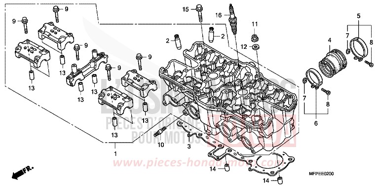 CULASSE de CB1300S PEARL SUNBEAM WHITE (NHA66KF) de 2010