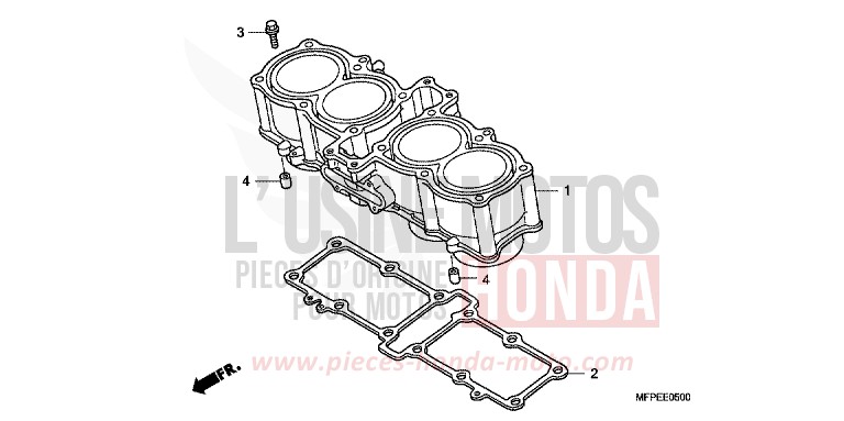 CYLINDRE de CB1300S PEARL SUNBEAM WHITE (NHA66KF) de 2010