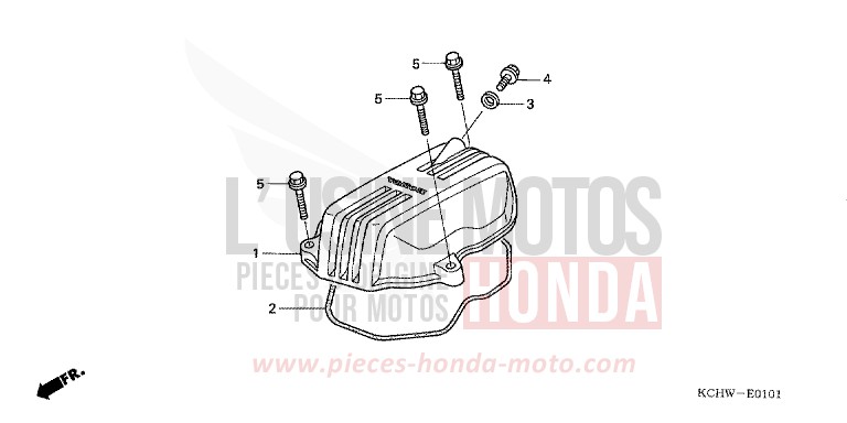 COUVERCLE DE CULASSE (2) de CG125 ATESSA BLUE (PB162) de 2001