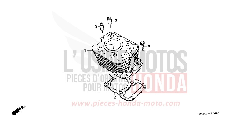 CYLINDRE de CG125 MAGNA RED (R201) de 2001