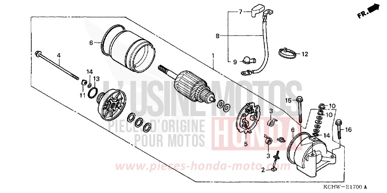 MOTEUR DE DEMARRAGE de CG125 MAGNA RED (R201) de 2001