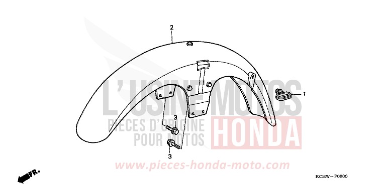 AILE AVANT de CG125 MAGNA RED (R201) de 2001