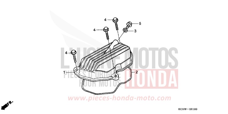 COUVERCLE DE CULASSE (1) de CG125 ATESSA BLUE (PB162) de 1998