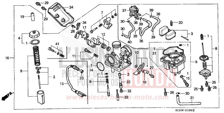 CARBURATEUR (1) de CG125 ATESSA BLUE (PB162) de 1998