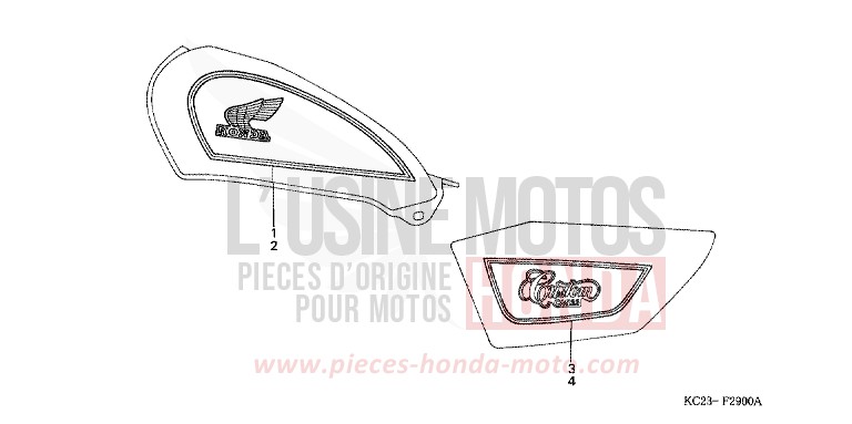 RAYURE (1) de CM125C PEARL ATLANTIS BLUE (B142) de 1982