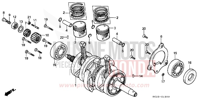 VILEBREQUIN/PISTON de CM125C PEARL ATLANTIS BLUE (B142) 1985