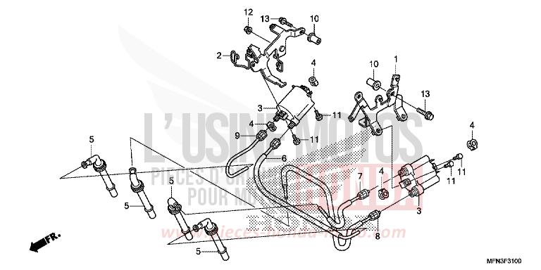 BOBINE D'ALLUMAGE de CB1000R MAT PEARL COOL WHITE (NHB44) 2013