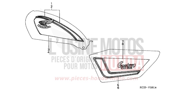 RAYURE (2) de CM125C ARGENT METALLIQUE-U FIN (NH118) de 1985