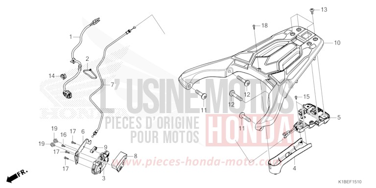 MOTEUR DE DEMARRAGE (1) de CM125C CANDY ORCHID RED (R132) 1988