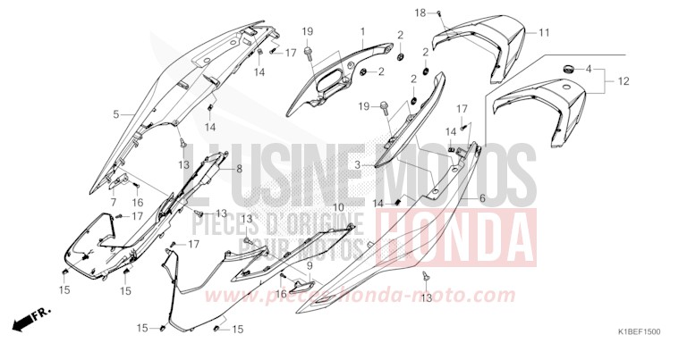 BOITE DE VITESSES de CM125C KASHMIR BEIGE (YR169) de 1988