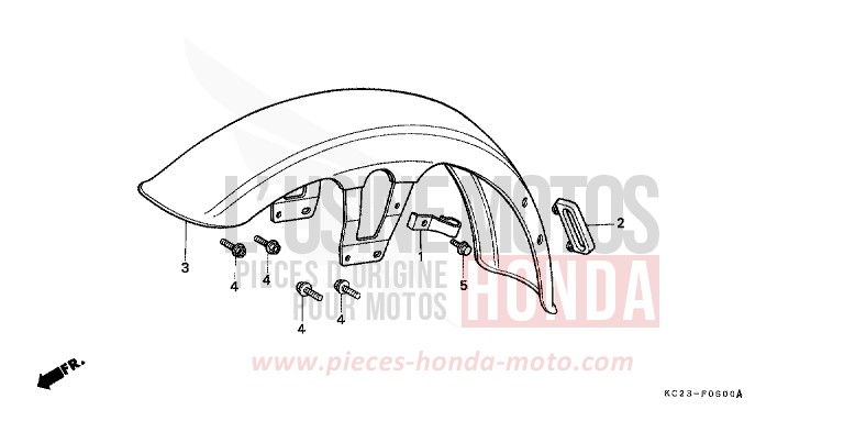 AILE AVANT de CM125C PEARL ATLANTIS BLUE (B142) de 1992