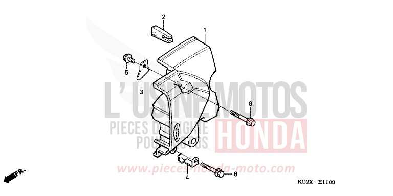 PANNEAU DE CARTER-MOTEUR de CM125C NOIR (NH1) de 1999
